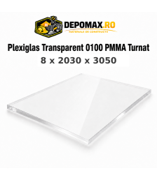 Plexiglas transparent 0100 PMMA turnat 8 x 2030 x 3050 mm